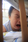 Crying crazily